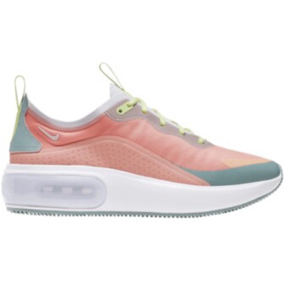 Nike Women's Pink and Green Sneakers